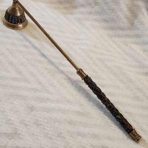 Brass and Crystal Candle Snuffer